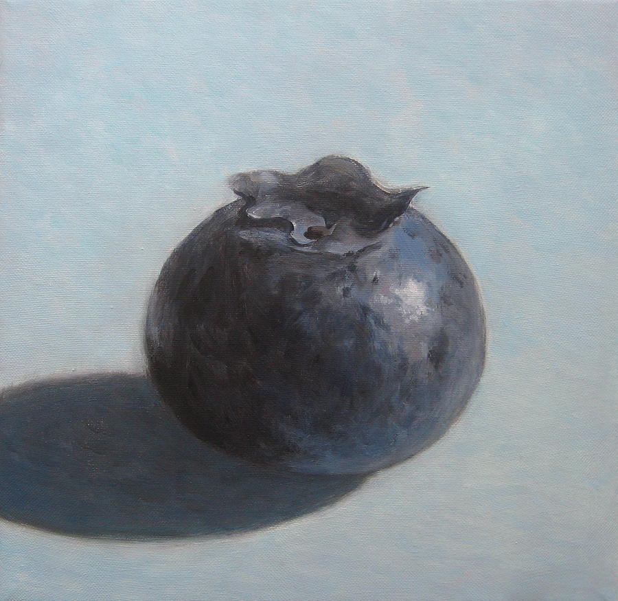 Blueberry on Blue Painting by Kazumi Whitemoon