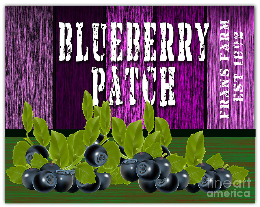 Blueberry Mixed Media - Blueberry Patch by Marvin Blaine