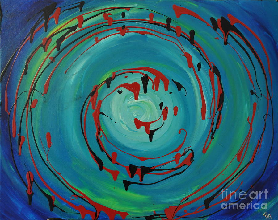 Blueberry Swirls Painting by Preethi Mathialagan