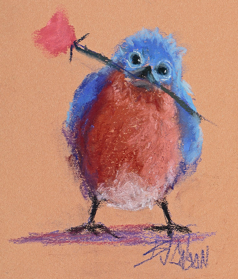 Bluebird of Happiness Pastel by Billie Colson