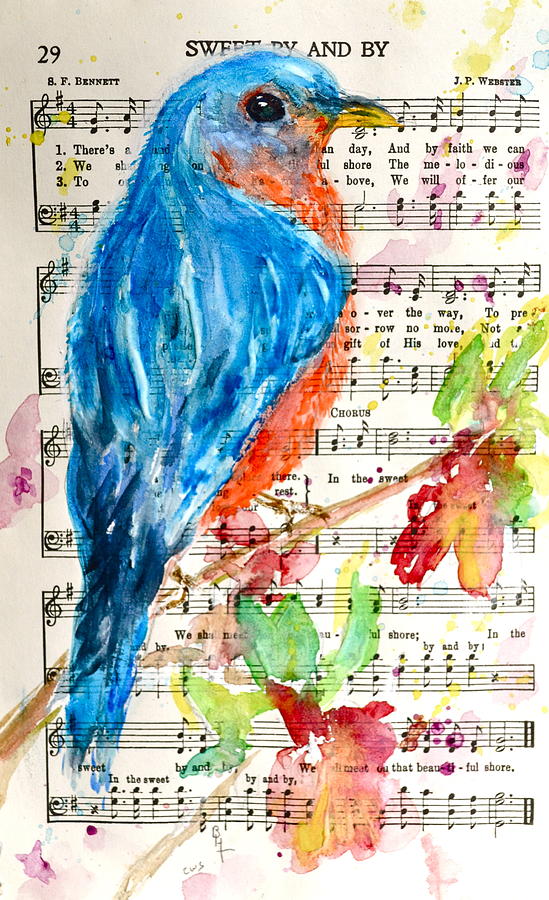 Bluebird of the Sweet By and By Painting by Beverley Harper Tinsley