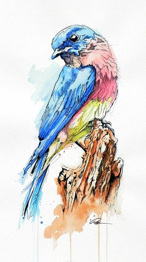 Bluebird Painting - Bluebird by Paul Miners