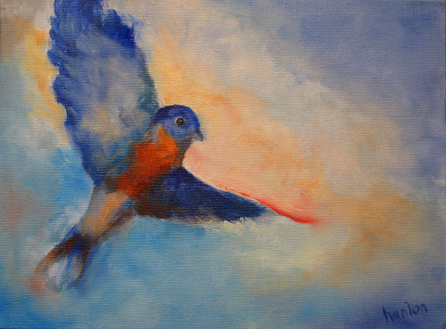 Bluebird Painting - Bluebird by Susan Hanlon Bluebird Painting - Bluebird by Susan Hanlon