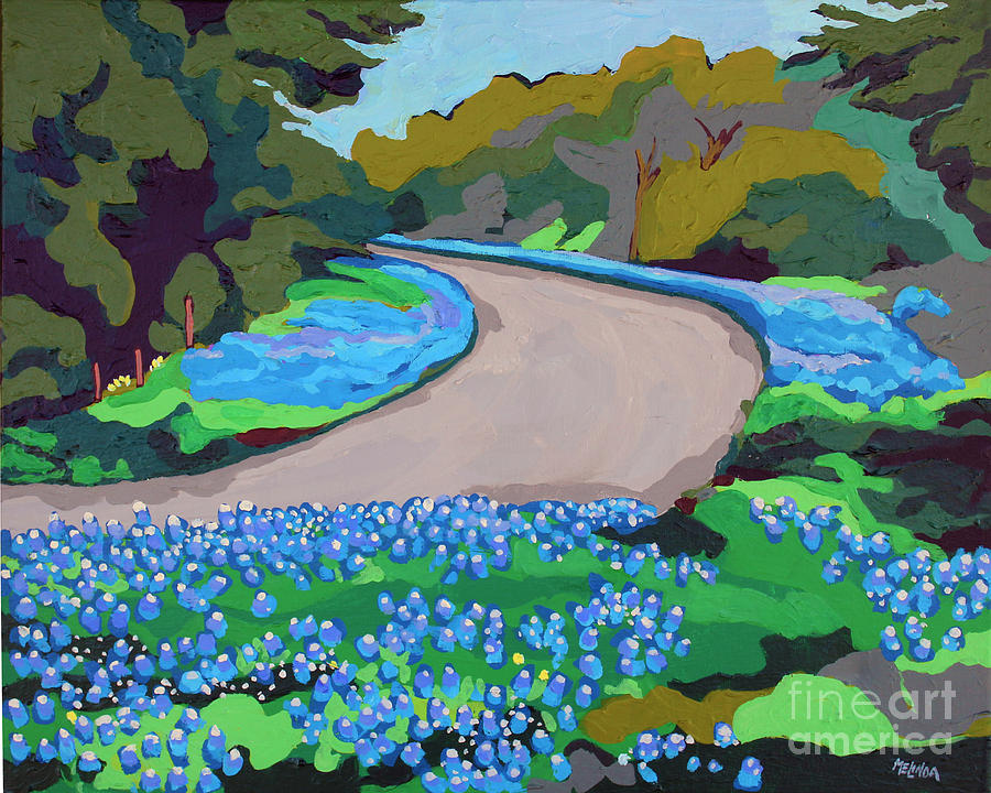 Bluebonnet Road Painting by Melinda Patrick