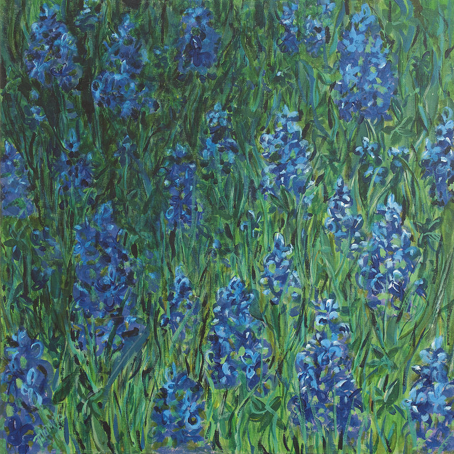 Bluebonnet Painting - Bluebonnet Square by Molly Benson Bluebonnet Painting - Bluebonnet Square by Molly Benson