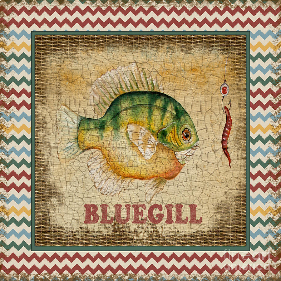 Bluegill-Chevron Painting by Jean Plout