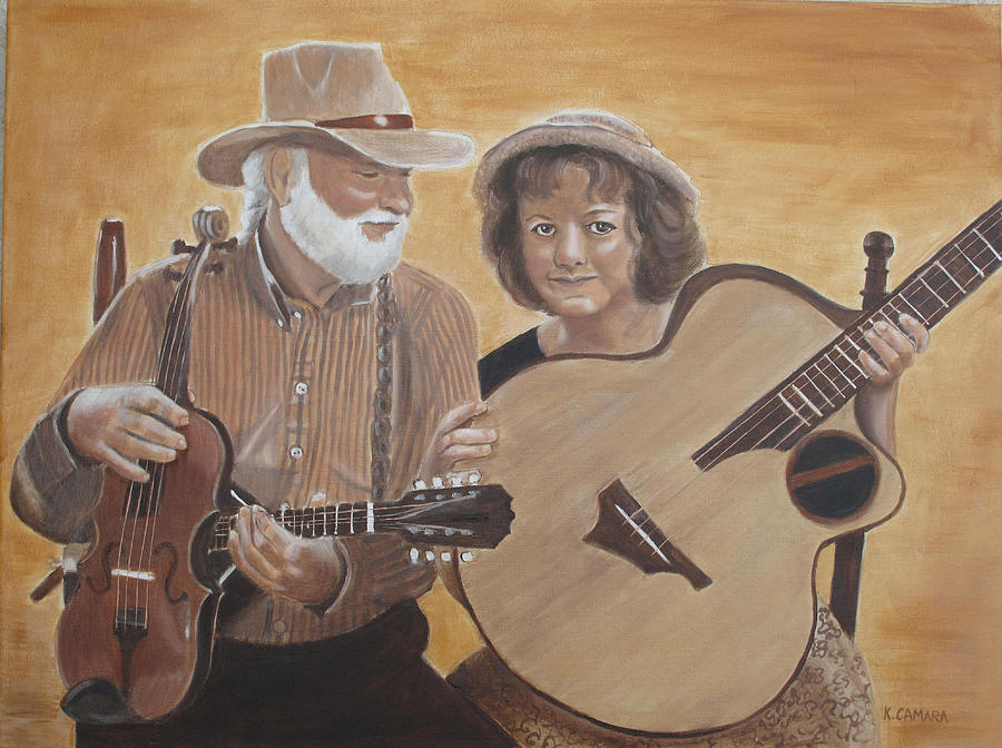 Bluegrass Music Painting by Kathie Camara
