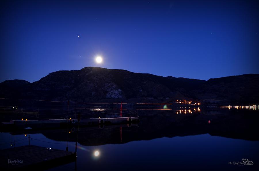 BlueMoon 002 - Skaha Lake 3/18/2014  Photograph by Guy Hoffman
