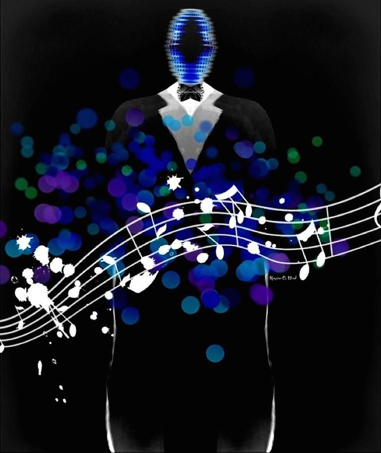 BlueMusician Digital Art by Romaine Head