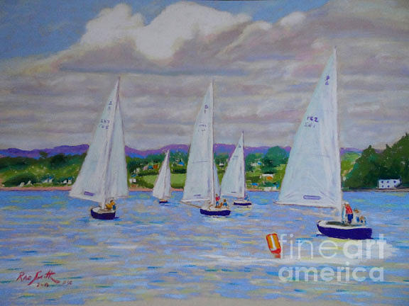 Bluenose Races CYC 2013 Pastel by Rae  Smith PSC