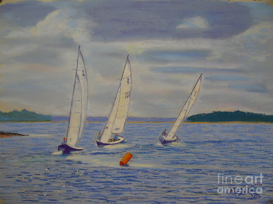 Bluenose Races Pastel by Rae  Smith PSC