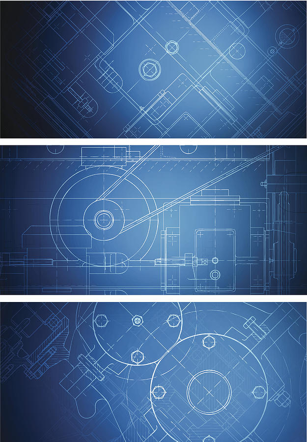 Blueprint banners Drawing by Traffic_analyzer