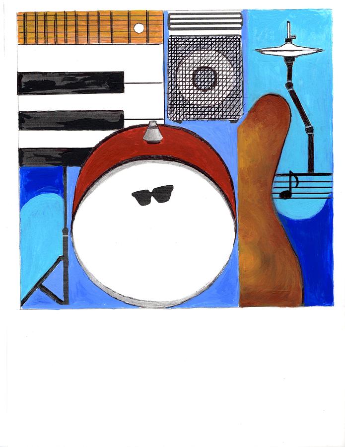 Blues Concept 1 Painting by Joe Dagher