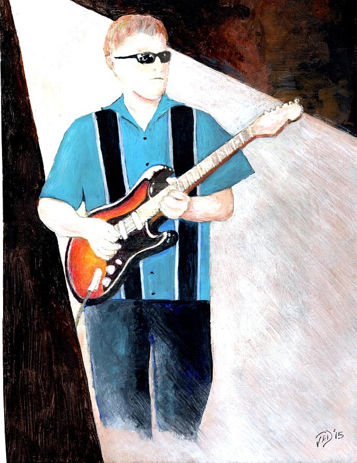 Blues Guitarist Tony Fazio Painting by Joe Dagher