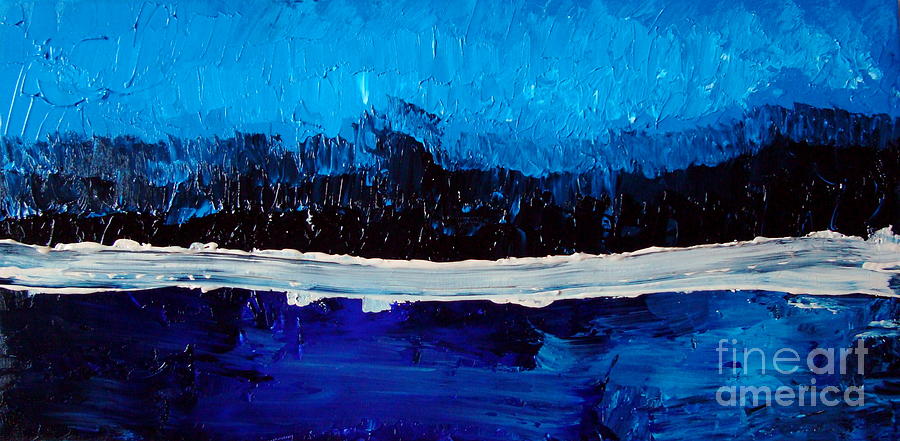 Abstract Painting - Blues by Holly Picano
