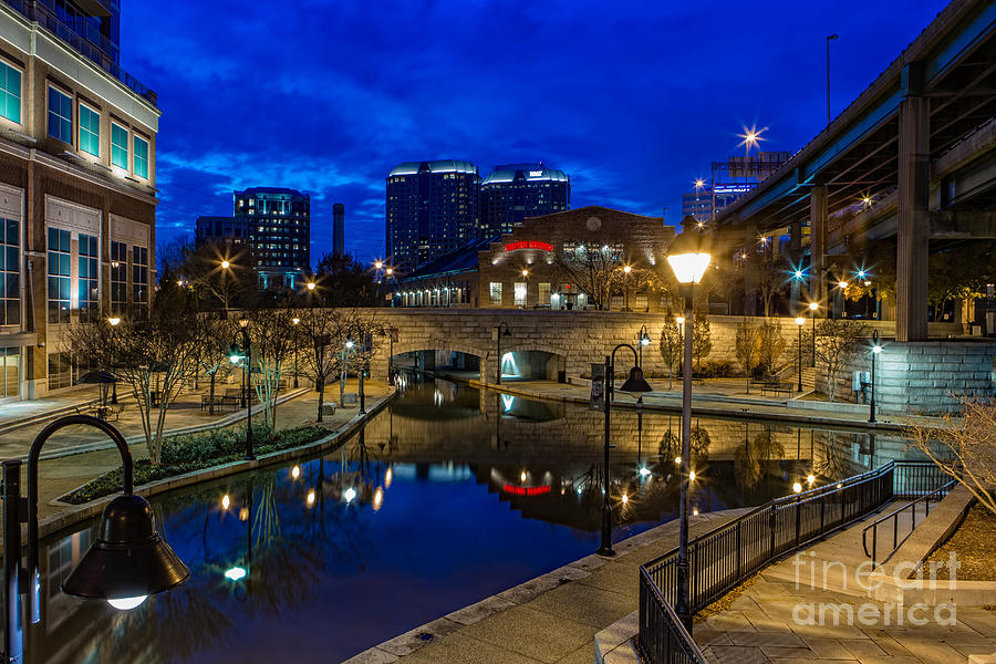 Twilight Photograph - Blues in The Canal by Tim Wilson