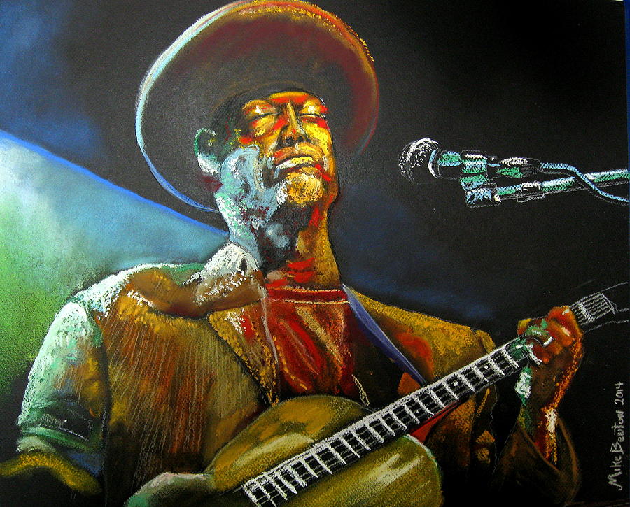 Blues Man Pastel by Mike Benton