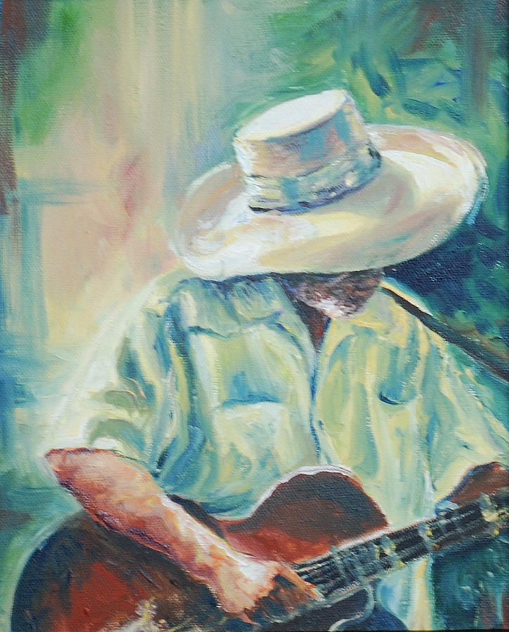 Blues Man Painting by Sharon Sorrels | Fine Art America