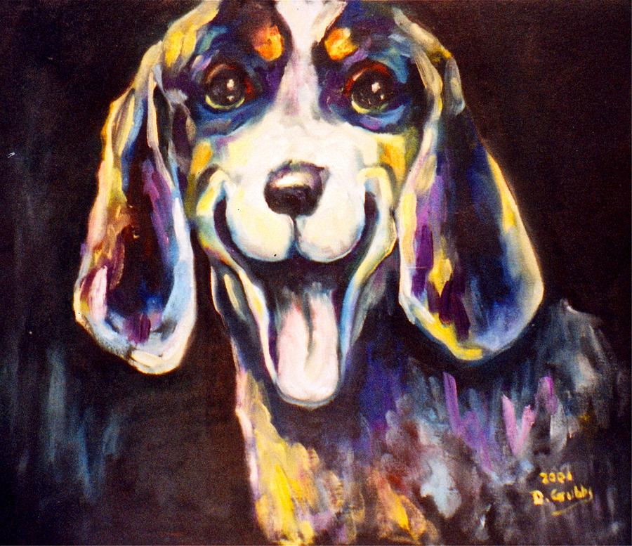 Dog Painting - Bluetick Coonhound by Darlene Grubbs