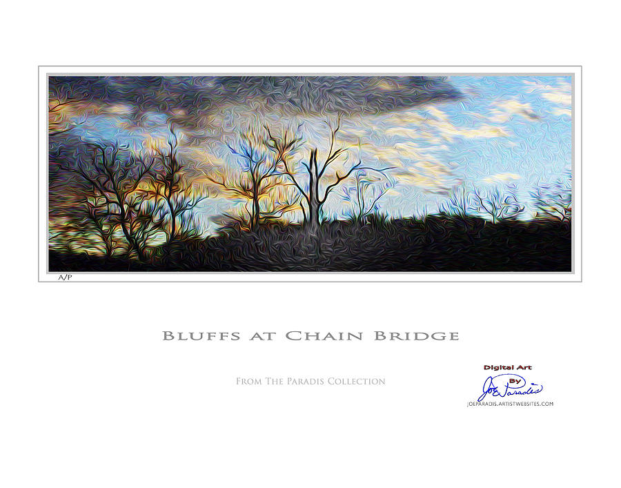 Bluffs Above Chain Bridge Poster Digital Art by Joe Paradis