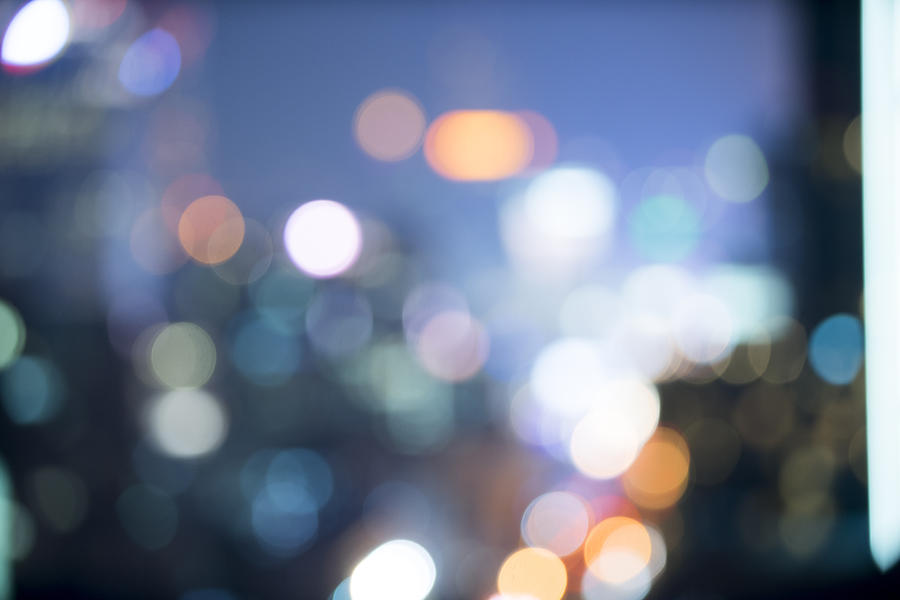 Blurred background of nightscape and bokeh background Photograph by Skaman306