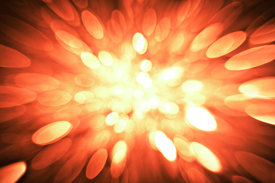 Blurred Fire-red Sparkles Photograph by Krystiannawrocki