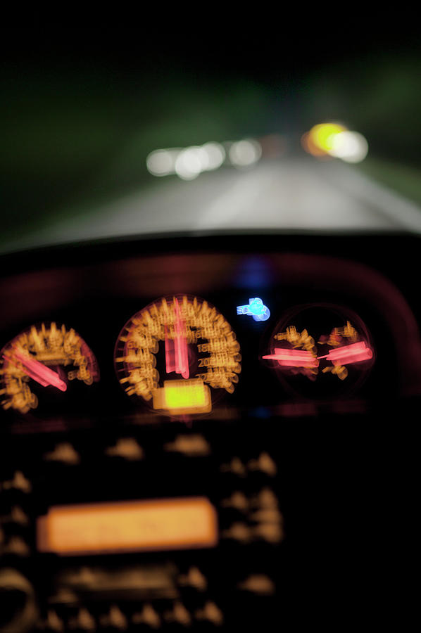 Blurred Illuminated Car Dashboard Photograph by Johner Images Blurred Illuminated Car Dashboard Photograph by Johner Images