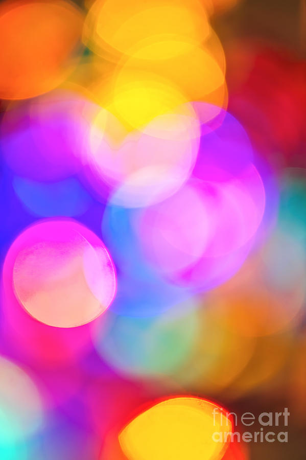 Blurred lights abstract Photograph by Elena Elisseeva