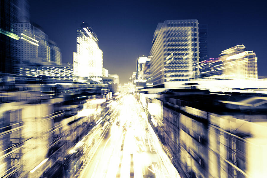 Blurred Motion Of Skyscraper And Photograph by Lightkey