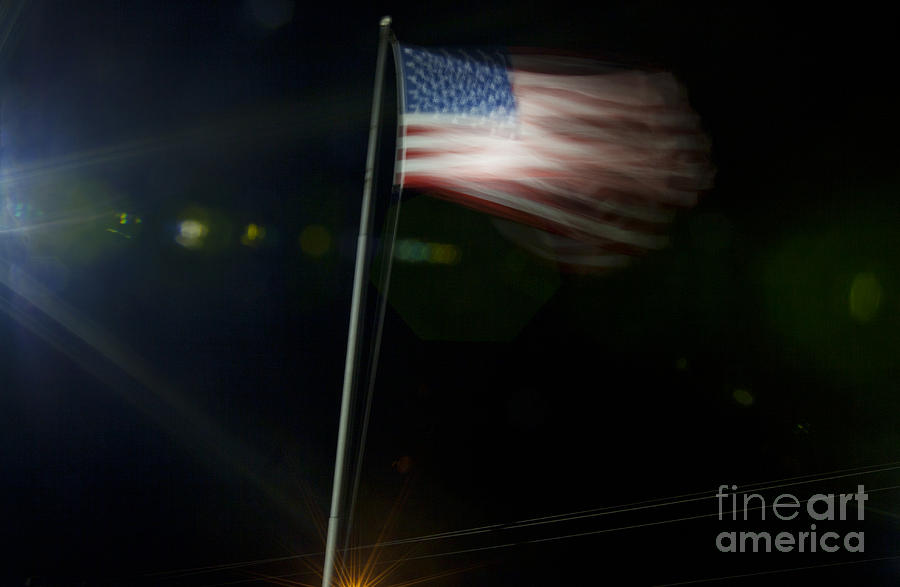 Abstract Photograph - Blurry Flag by Jonathan Welch