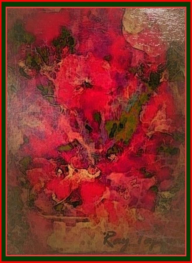 Flowers Mixed Media - Blushing Red Flowers by Ray Tapajna Flowers Mixed Media - Blushing Red Flowers by Ray Tapajna