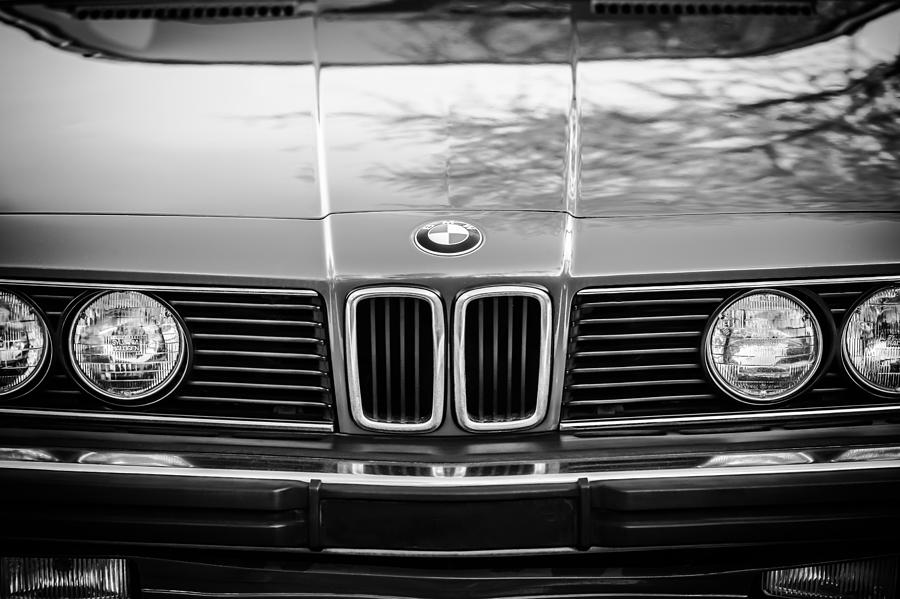 BMW 635CSI Grille -1733bw Photograph by Jill Reger