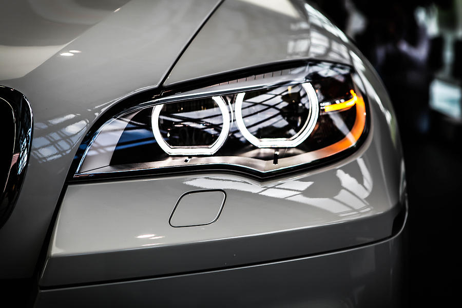 BMW headlight Photograph by Simon Svedhage - Fine Art America