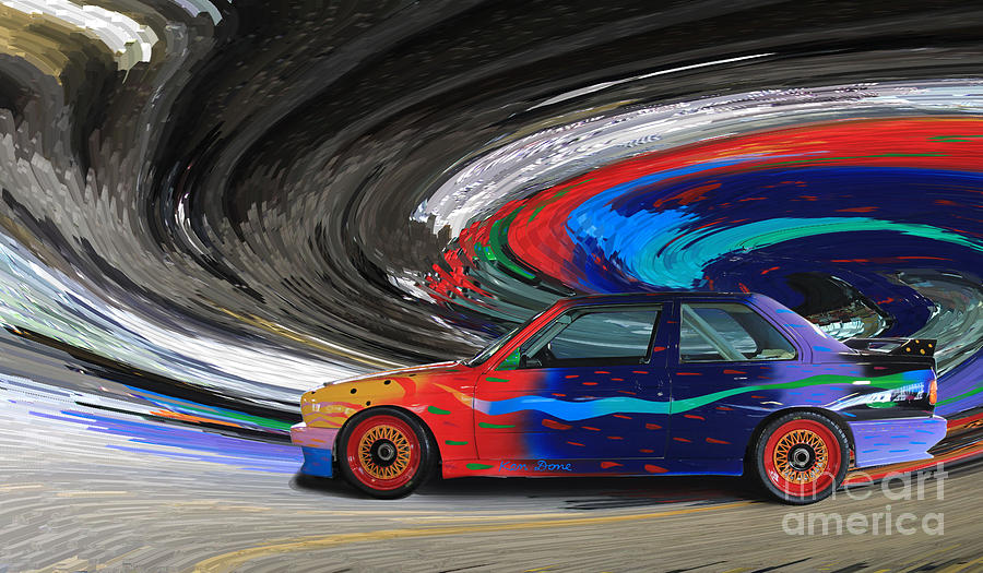 BMW M3 Art Car Digital Art by Roger Lighterness