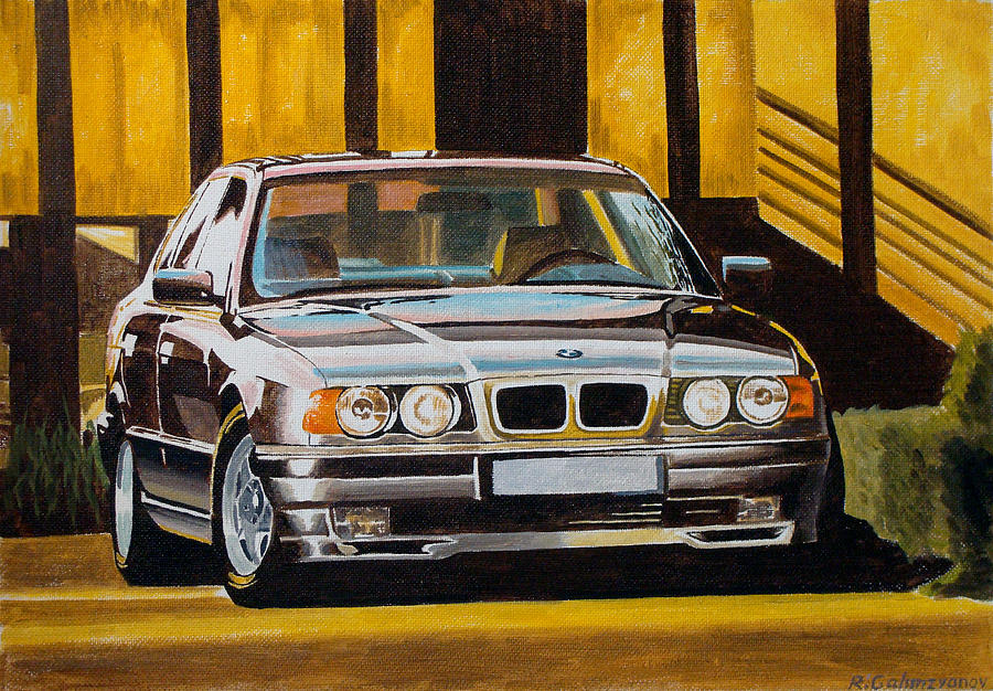 Car Painting - Bmw M5 E34 by Rimzil Galimzyanov