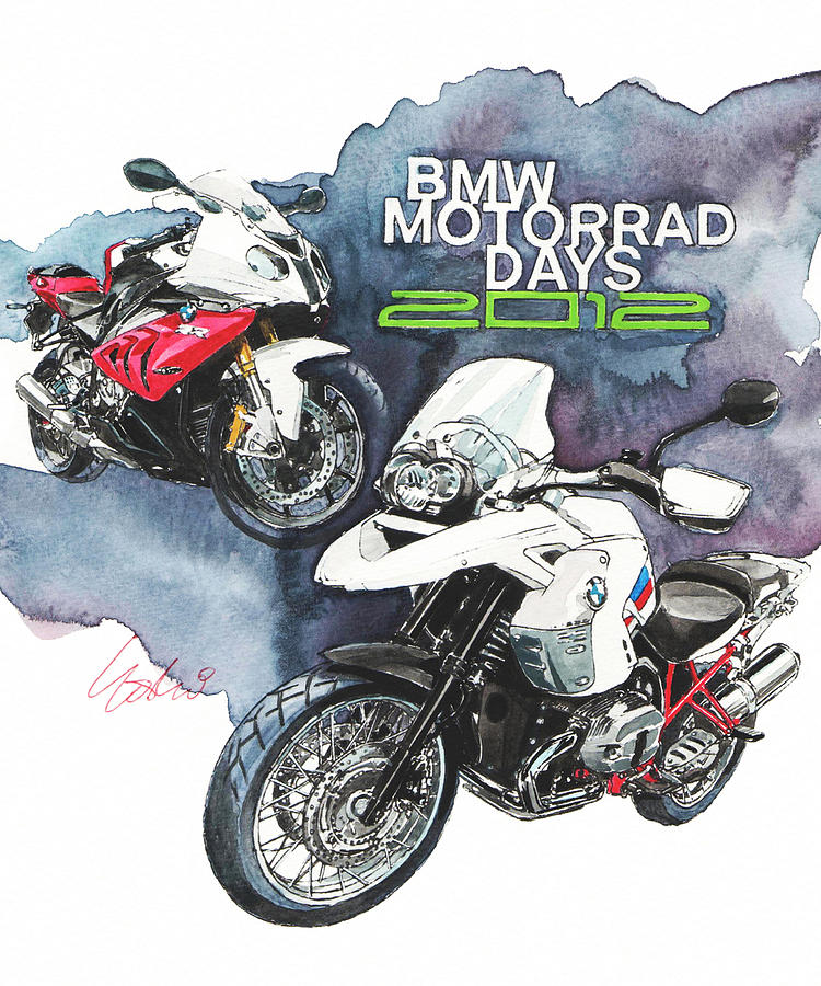 BMW Motorrad Days Painting by Yoshiharu Miyakawa