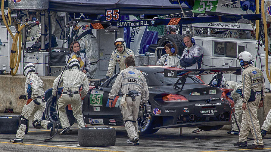 BMW Pit Stop Photograph by Bill Linhares