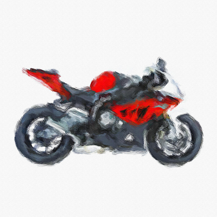 Bmw Motorcycle Mixed Media - BMW S1000 red bestseller  by Aston Pershing