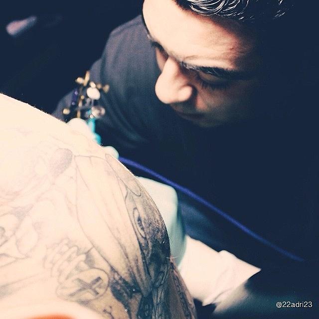 Tattooing Photograph - @bnoz_ink_come_get_sum #tattooartist by Adri Ramirez