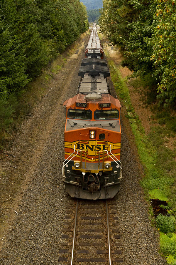 Transportation Photograph - BNSF Train 789 E  by John Brueske
