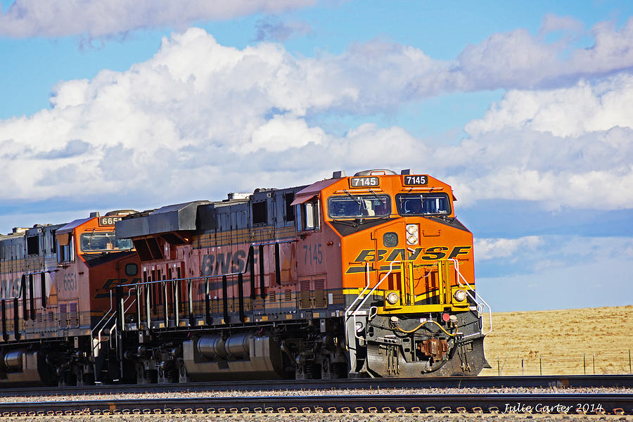 BNSF Train engine Photograph by Julie Carter