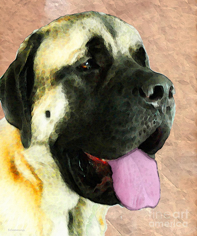 Mastiff Painting - Mastiff Art By Sharon Cummings by Sharon Cummings