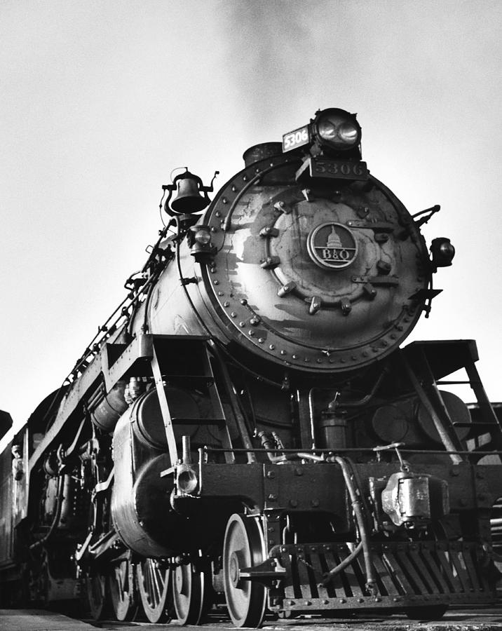 B&O Railroad Engine Photograph by Underwood Archives