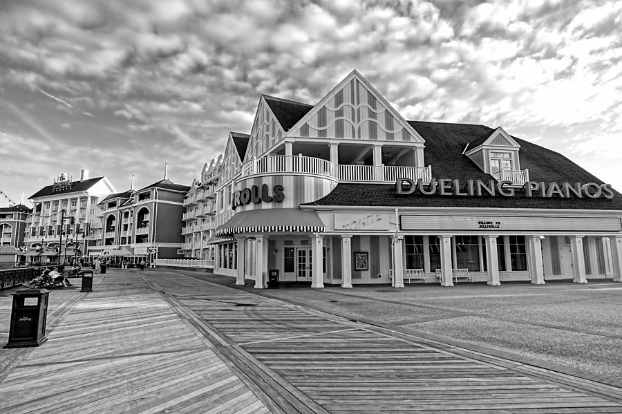 Boardwalk 2 in Black and White Photograph by Jenny Hudson