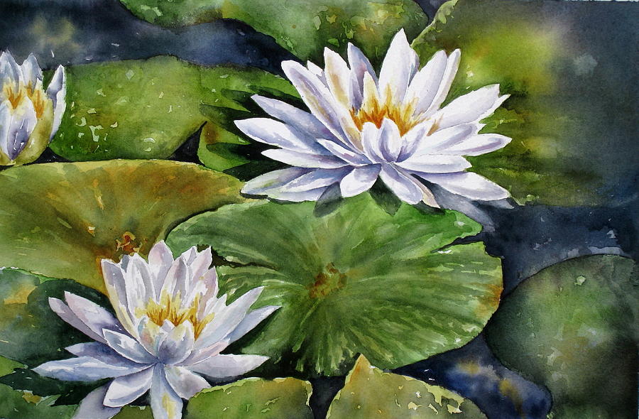 Boardwalk Lilies Painting by Mary McCullah