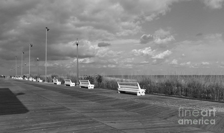 Black And White Photograph - Boardwalk Memories by Arlene Carmel
