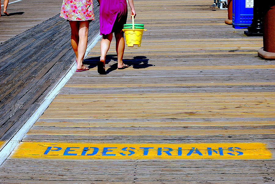 Summer Photograph - Boardwalk Walking by Mary Beth Landis