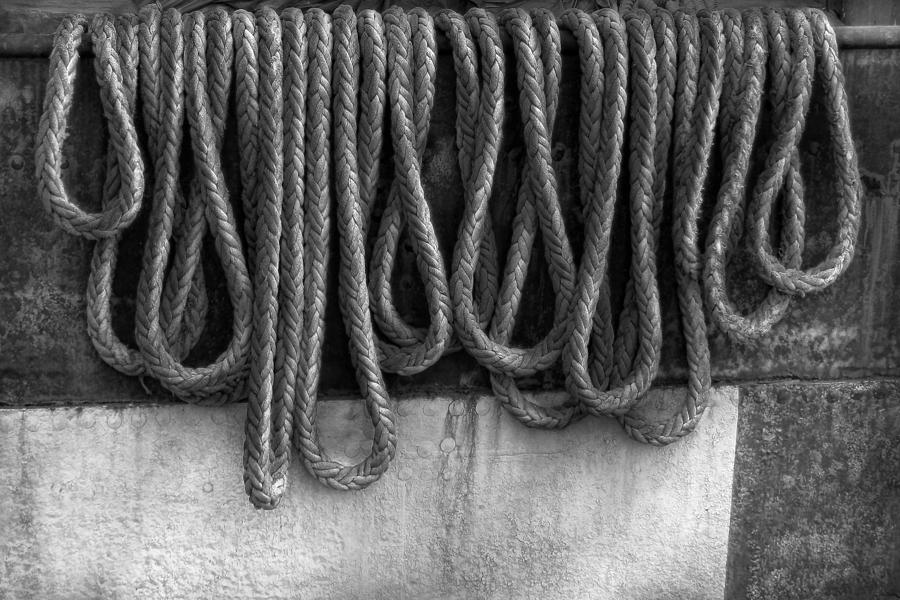 Boat - Abstract - Fit to be tied Photograph by Mike Savad