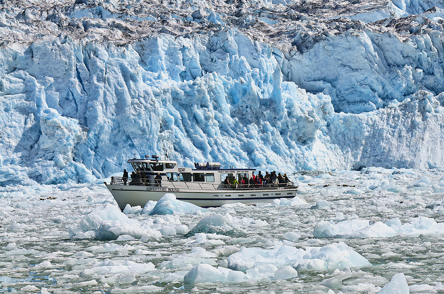 Boat and Blue Ice Photograph by Betty Eich - Fine Art America