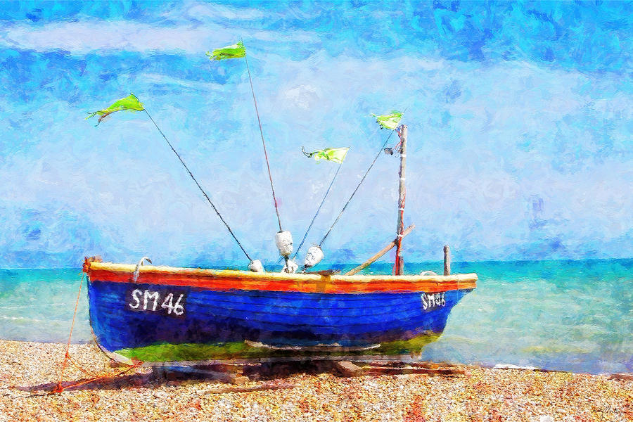 Boat Ashore Painting by Sandy MacGowan